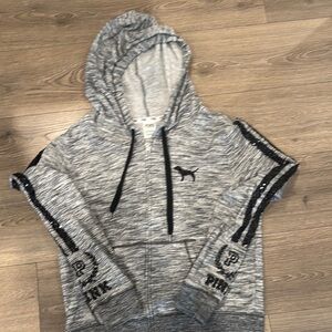 PINK Victoria's Secret Heathered Grey Sequin Hoodie